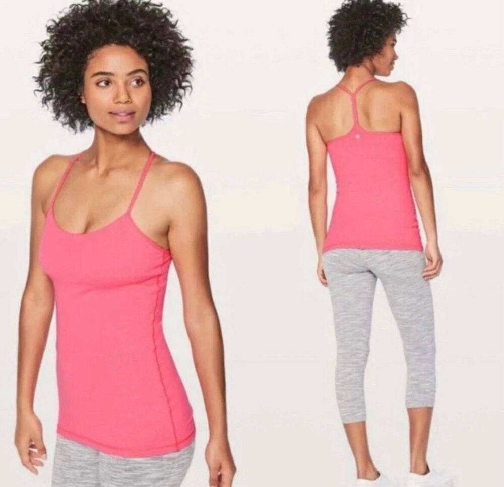 Lululemon Athletica Power Y Tank Top Women’s Size 6 Light Pink